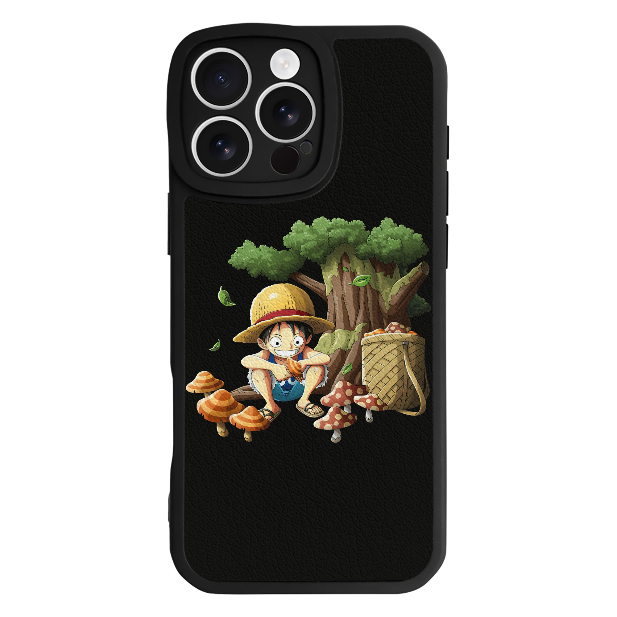 （画像用） ワンピース モンキー・D・ルフィ ONE PIECE Monkey D. Luffy 【iPhone 16シリーズ対応】シリコンスマホケース（レザー調） 材質：シリコン